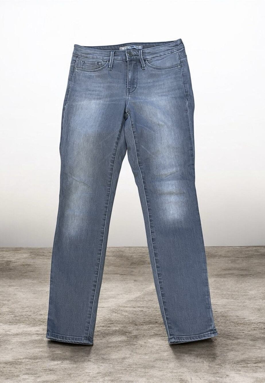 Athleta Sculptek Gray Wash Skinny Jeans Women’s Size 4P Stretch Comfort